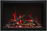 Amantii TRD-44 Traditional Smart Electric 44" Indoor / Outdoor WiFi Enabled Insert, Featuring a Multi Function Remote Control, Multi Flame Speeds, and Two 10 Piece Birch Log Sets