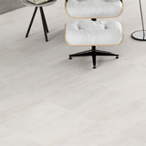 Oxide blanc 24x48 mattepo rcelain floor and wall tile NOXIBLA2448 product shot living room closeup view #Style_Blanc