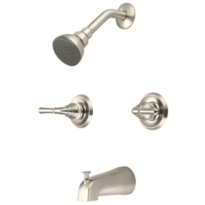 Olympia P-1230-BN Elite Two Handle Tub/Shower Set in Brushed Nickel