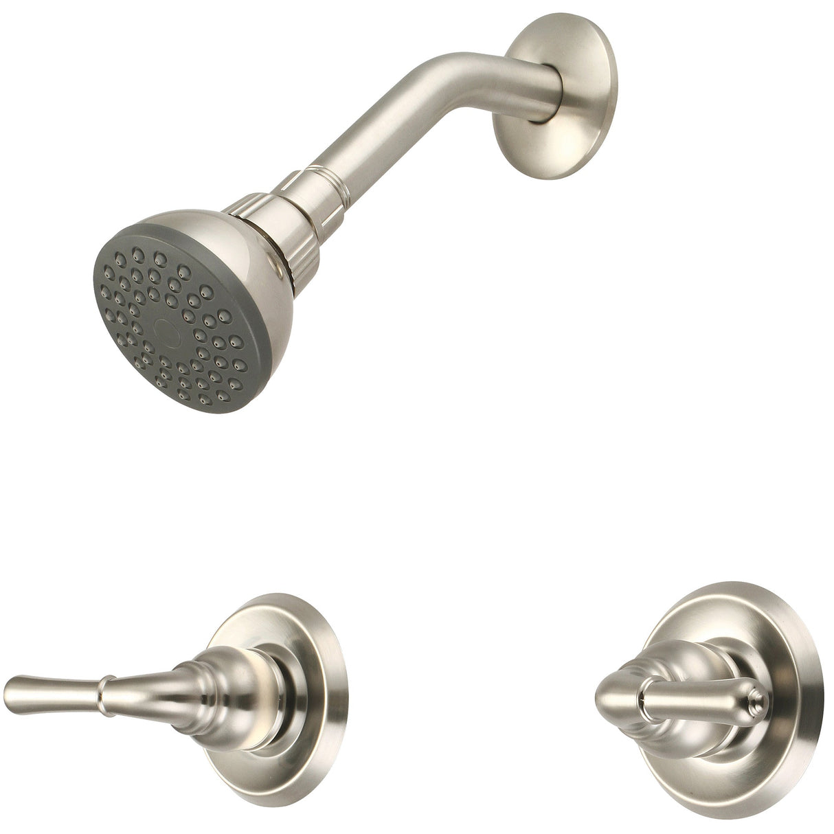 Olympia P-1232-BN Elite Two Handle Shower Set in Brushed Nickel