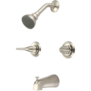 Olympia P-1250-BN Accent Two Handle Tub/Shower Set in Brushed Nickel