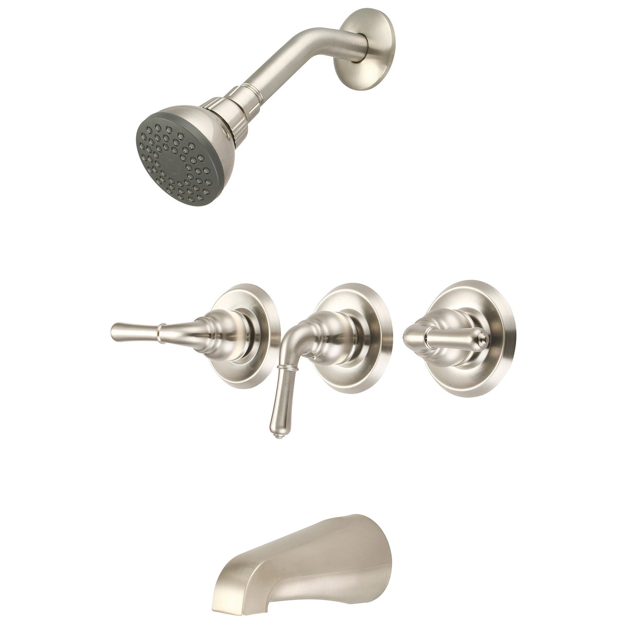 Olympia P-3230-BN Elite Three Handle Tub/Shower Set in Brushed Nickel