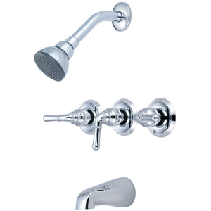 Olympia P-3230 Elite Three Handle Tub/Shower Set in Chrome