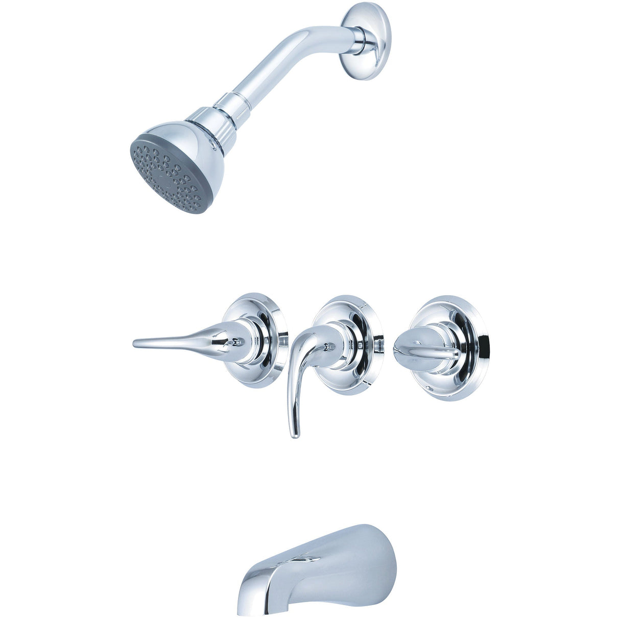 Olympia P-3250 Accent Three Handle Tub/Shower Set in Chrome