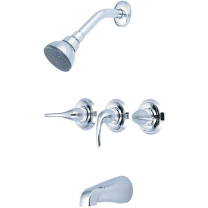 Olympia P-3250 Accent Three Handle Tub/Shower Set in Chrome