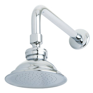 Victorian P10CK 4-7/8 Inch Brass Shower Head with 12-Inch Shower Arm, Polished Chrome