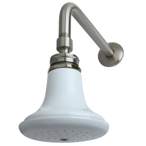 Victorian P50SNCK 5-1/8 Inch Ceramic Shower Head with 12-Inch Shower Arm, Brushed Nickel