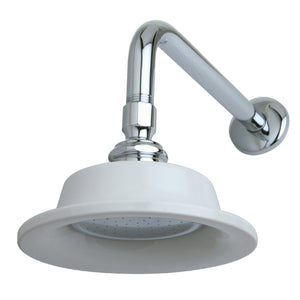 Victorian P60CK 6-1/4 Inch Ceramic Shower Head with 12-Inch Shower Arm, Polished Chrome