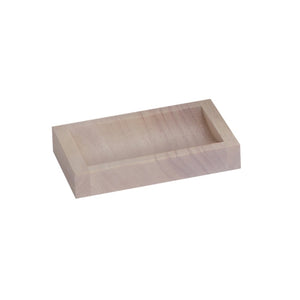 White Wood Soap Dish in White