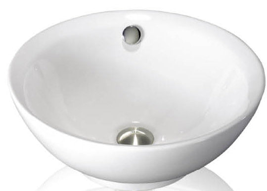 Lenova PAC-04 Above Counter Single Bowl Diameter: 17 - White and Smooth