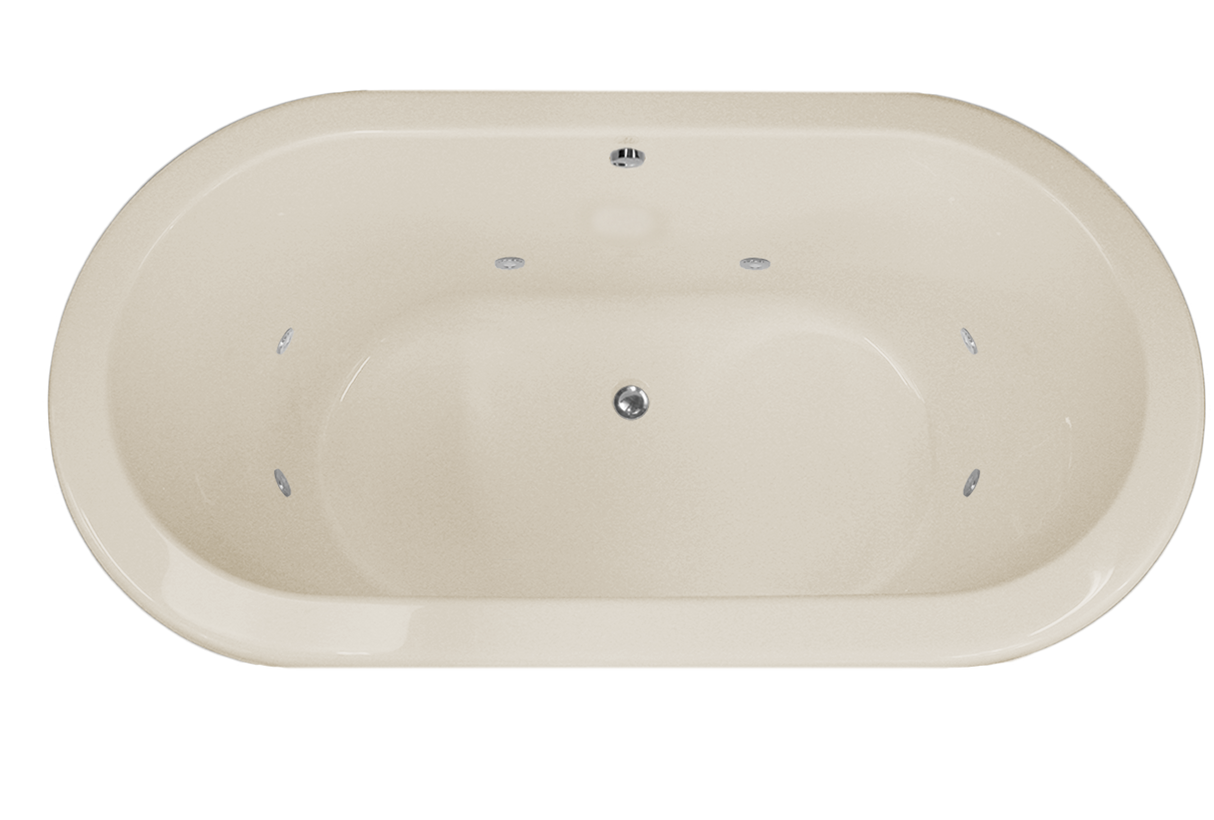 Hydro Systems PAL7036ACO-BIS PALMER 7036 AC W/COMBO SYSTEM- BISCUIT