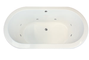 Hydro Systems PAL7036AWP-WHI PALMER 7036 AC W/WHIRLPOOL SYSTEM- WHITE