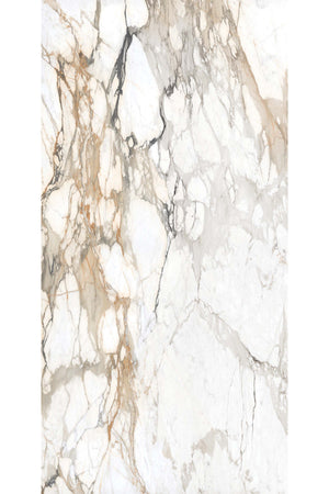 Daltile Elemental Selection Calacatta Topaz Slab 64x127 Glossy 12MM FC2 Porcelain Slab