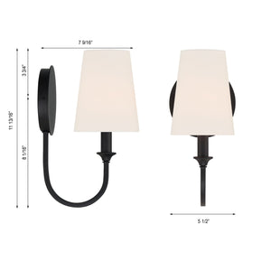 Payton 1 Light Black Forged Sconce PAY-921-BF