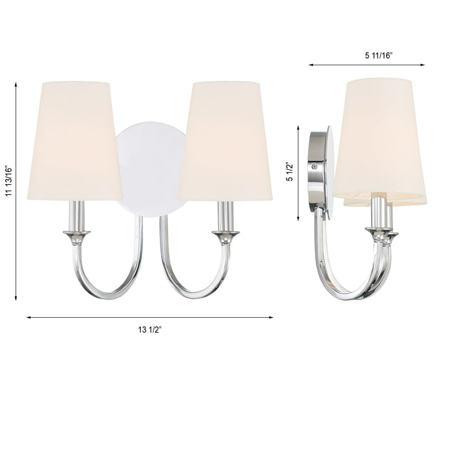 Payton 2 Light Black Forged Sconce PAY-922-BF