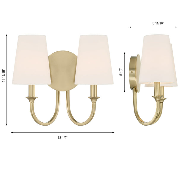 Payton 2 Light Black Forged Sconce PAY-922-BF