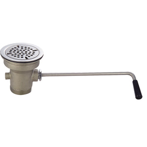 John Boos PB-LWR-1 Lever Drain, 3-1/2" Drain Opening, 2" Outlet, Twist