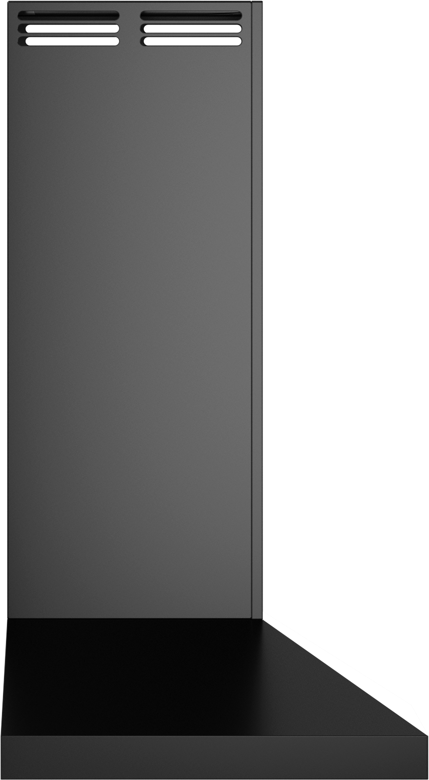 Vent-A-Hood PDAH7-K36 BL 36" Euro Wall Mount Range Hood with Compact Canopy, Ductless Ventilation (ARS), Black Satin