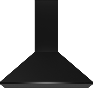 Vent-A-Hood PDL14-248 BC 48" 600 CFM Euro Wall Mount Range Hood with Angled Lip, Magic Lung Blower, Black Carbide