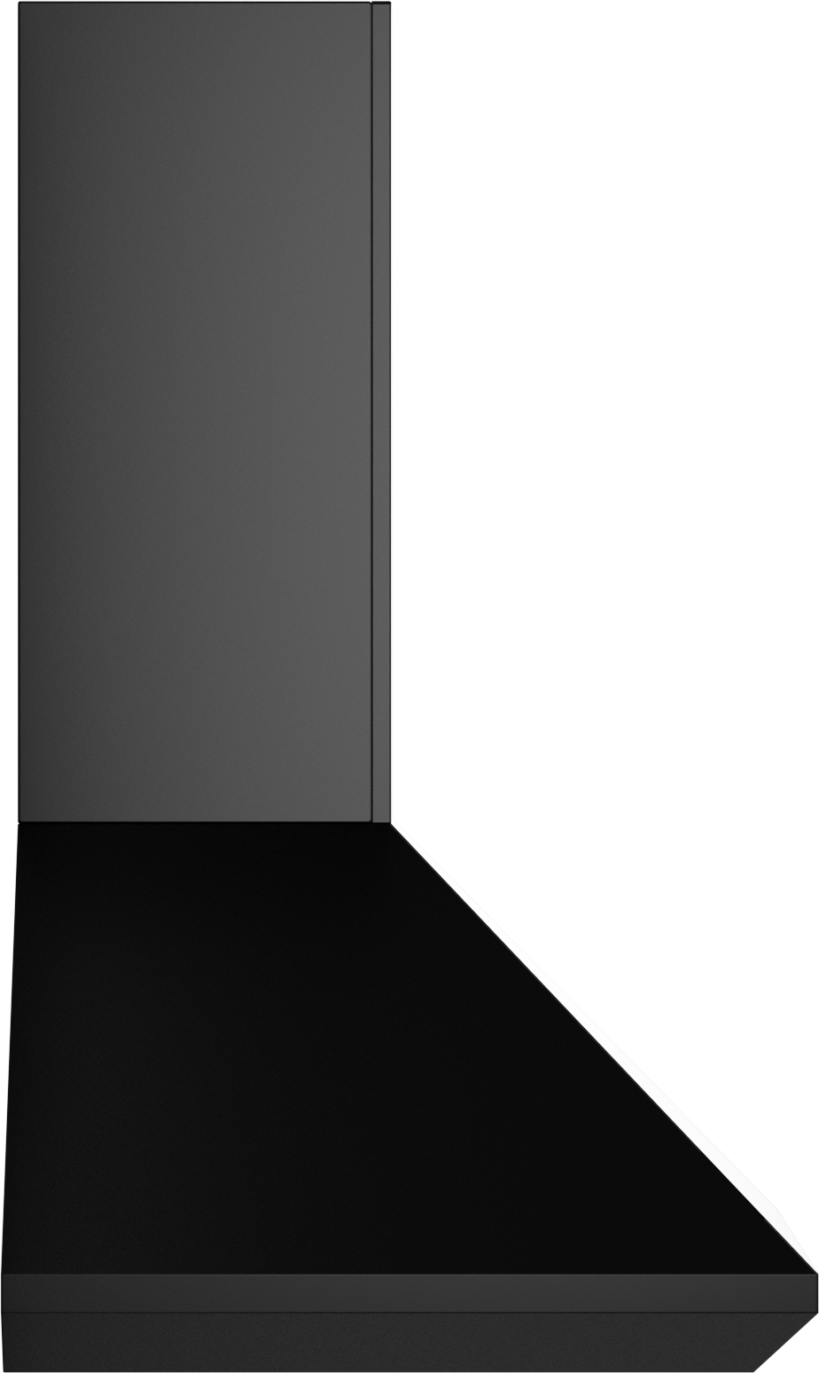 Vent-A-Hood PDL14-148 GS 48" 300 CFM Euro Wall Mount Range Hood with Angled Lip, Magic Lung Blower, Gunsmoke