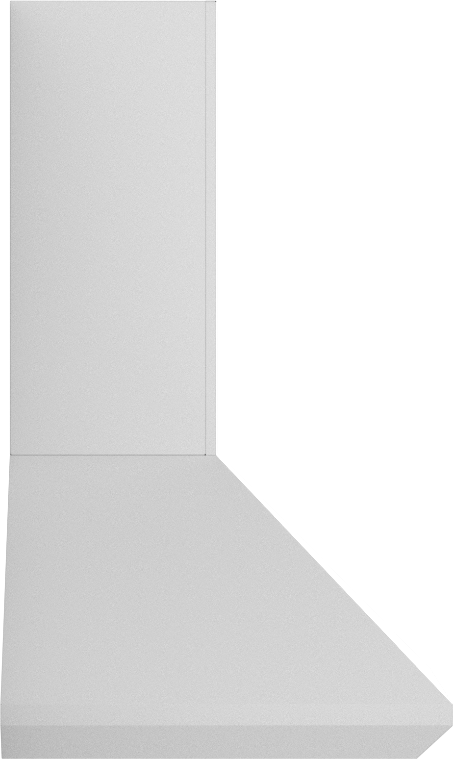 Vent-A-Hood PDL14-148 WH 48" 300 CFM Euro Wall Mount Range Hood with Angled Lip, Magic Lung Blower, White