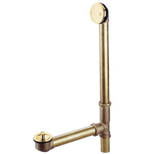 Made To Match PDLL3162 21-Inch Brass Lift and Turn Tub Waste and Overflow, Polished Brass