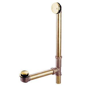 Made To Match PDTT2162 21-Inch Brass Toe Touch Tub Waste and Overflow, Polished Brass