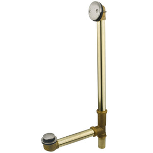 Made To Match PDTT2208 25-Inch Brass Toe Touch Tub Waste and Overflow, Brushed Nickel