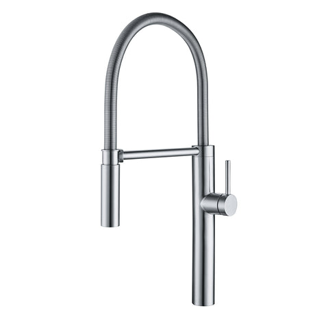 FRANKE PES-SP-304 Pescara 16.5-inch Single Handle Semi-Pro Kitchen Faucet with Magnetic Sprayer Dock in Stainless Steel In Stainless Steel
