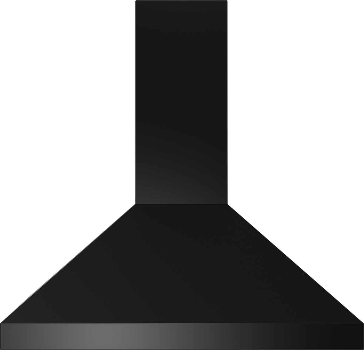 Vent-A-Hood PDH14-K48 BC 48" 250 CFM Euro Wall Mount Range Hood with Low-Profile Blower (V-Line), Black Carbide