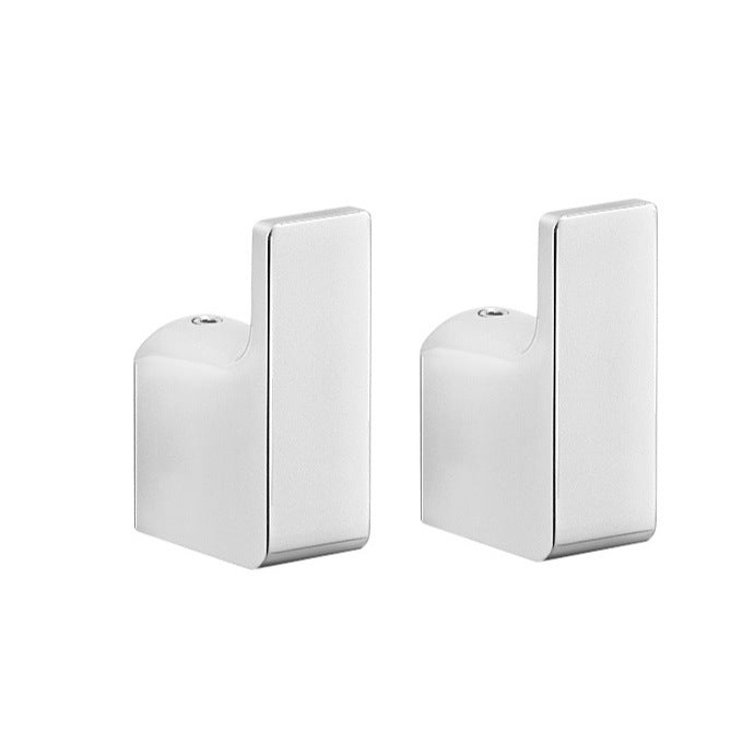 Pair of Polished Chrome Hooks, Modern