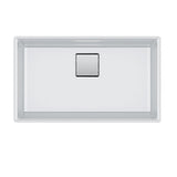 FRANKE PKG11031PWT Peak 32.0-in. x 18.8-in. Polar White Granite Undermount Single Bowl  Kitchen Sink - PKG11031PWT In Polar White