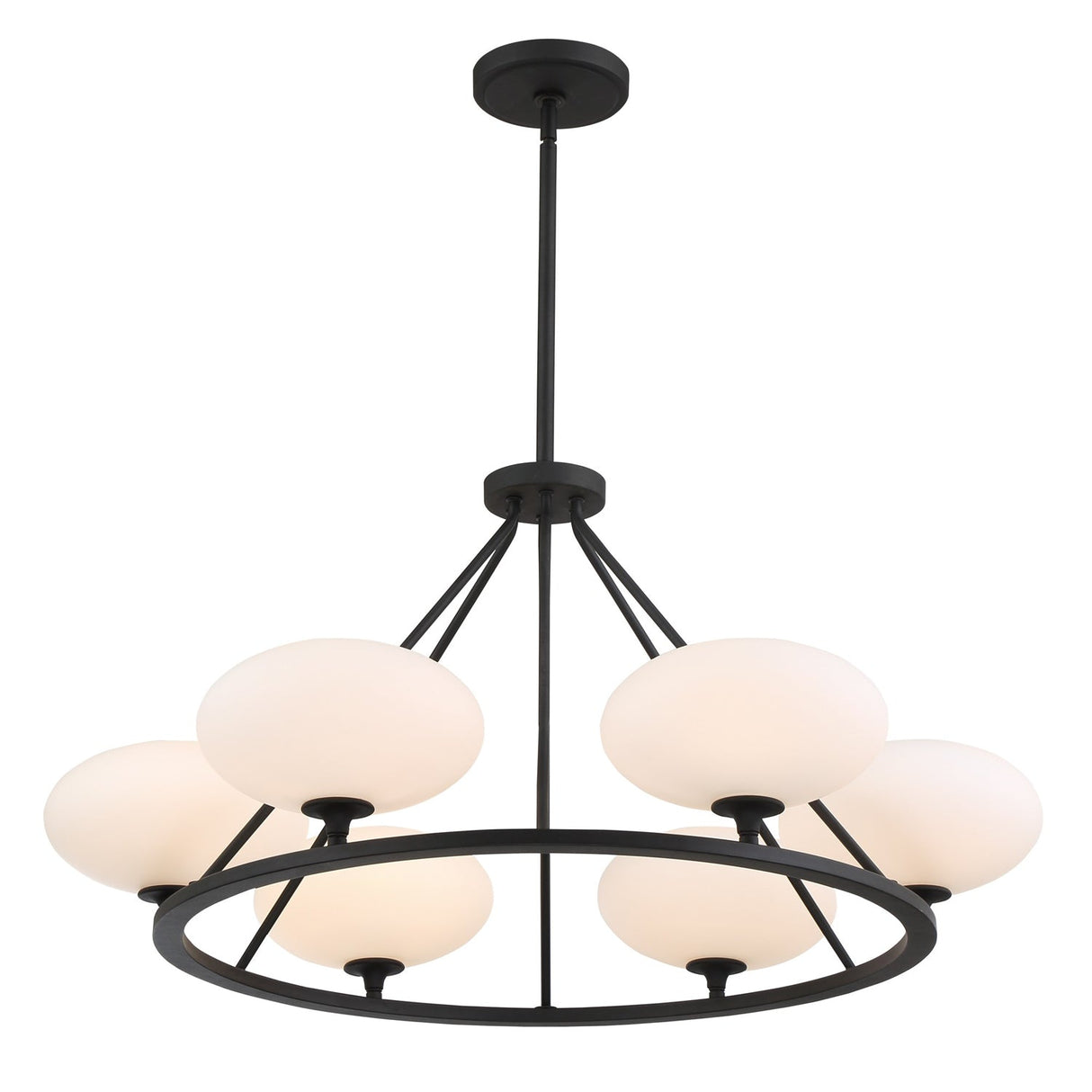 Parker 6 Light Black Forged Chandelier PKR-B8506-BF