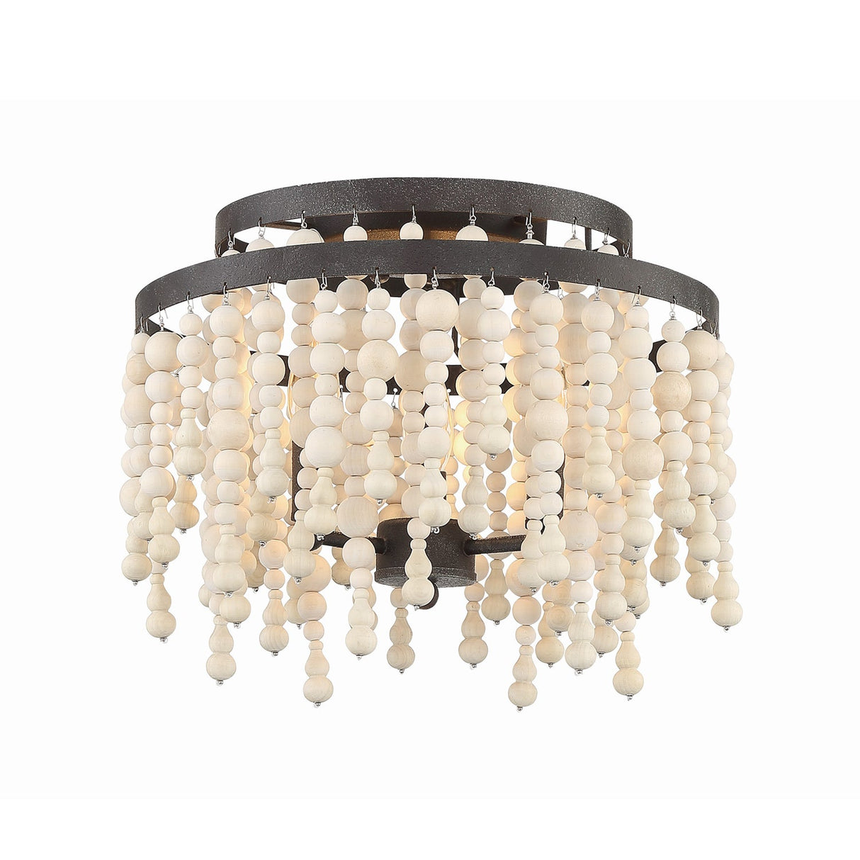 Poppy 3 Light Forged Bronze Semi Flush Mount POP-A5073-FB