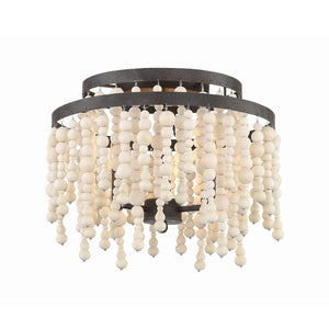 Poppy 3 Light Forged Bronze Semi Flush Mount POP-A5073-FB