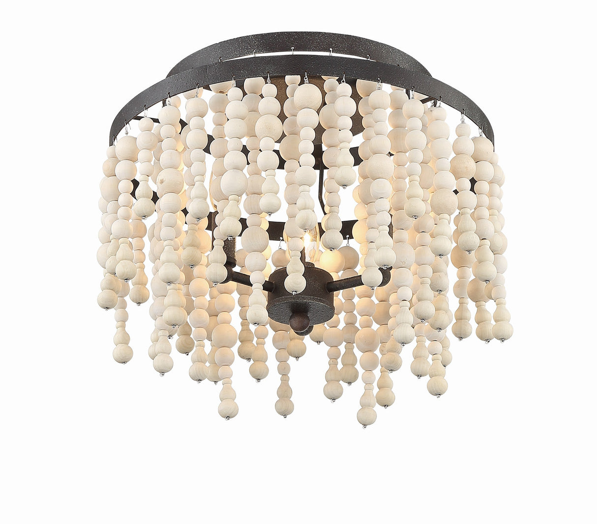 Poppy 3 Light Forged Bronze Semi Flush Mount POP-A5073-FB