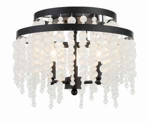 Poppy 3 Light Forged Bronze Semi Flush Mount POP-A5073-FB