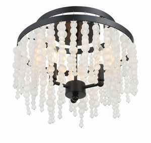 Poppy 3 Light Forged Bronze Semi Flush Mount POP-A5073-FB