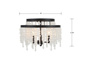 Poppy 3 Light Forged Bronze Semi Flush Mount POP-A5073-FB