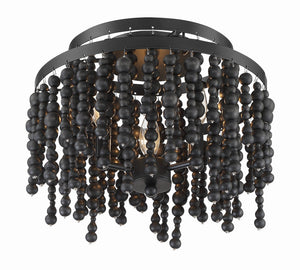 Poppy 3 Light Forged Bronze Semi Flush Mount POP-A5073-FB