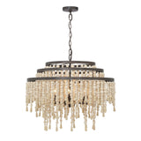 Poppy 6 Light Forged Bronze Chandelier POP-A5076-FB