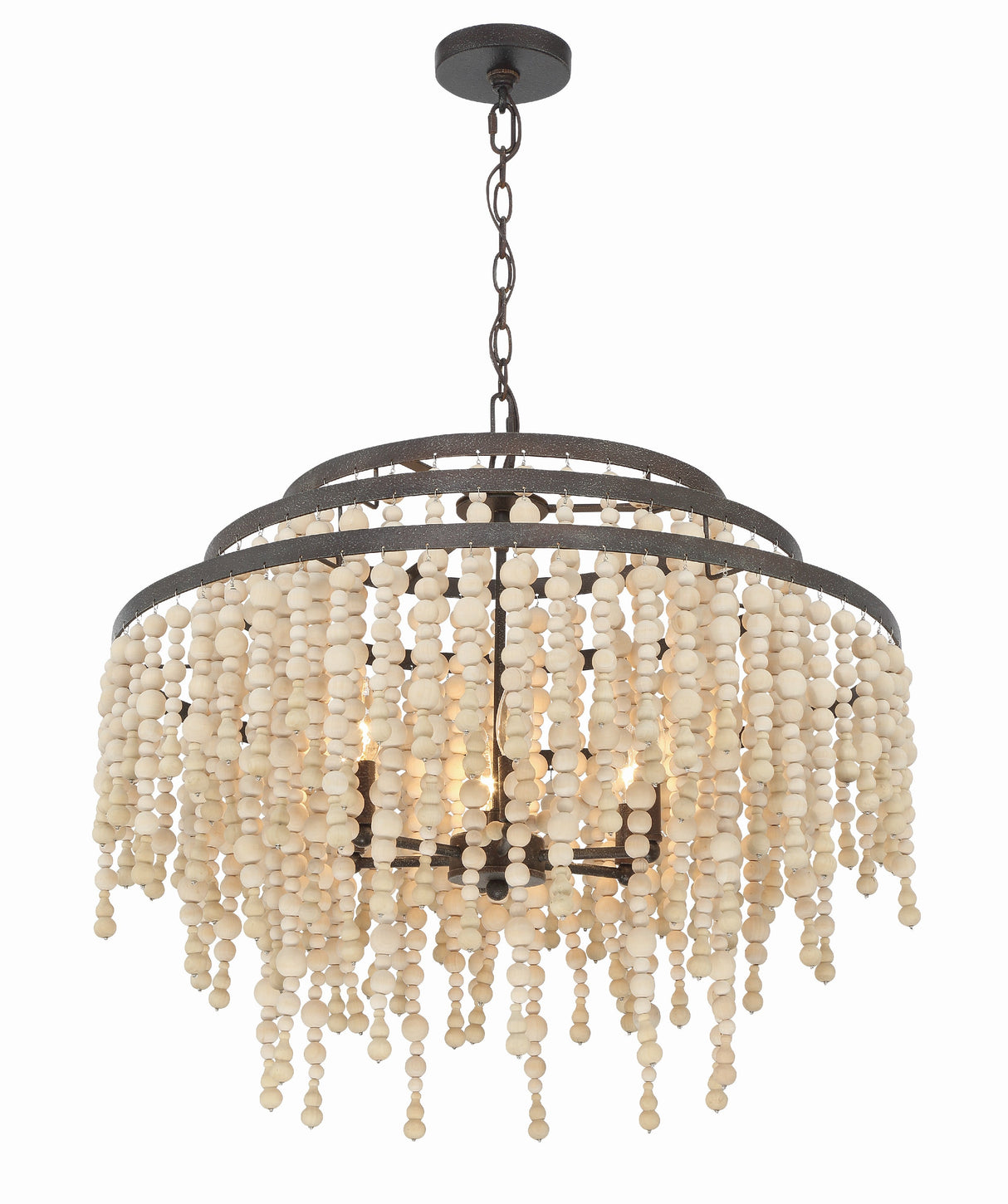 Poppy 6 Light Forged Bronze Chandelier POP-A5076-FB