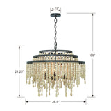 Poppy 6 Light Forged Bronze Chandelier POP-A5076-FB