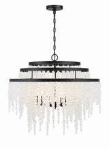 Poppy 6 Light Forged Bronze Chandelier POP-A5076-FB