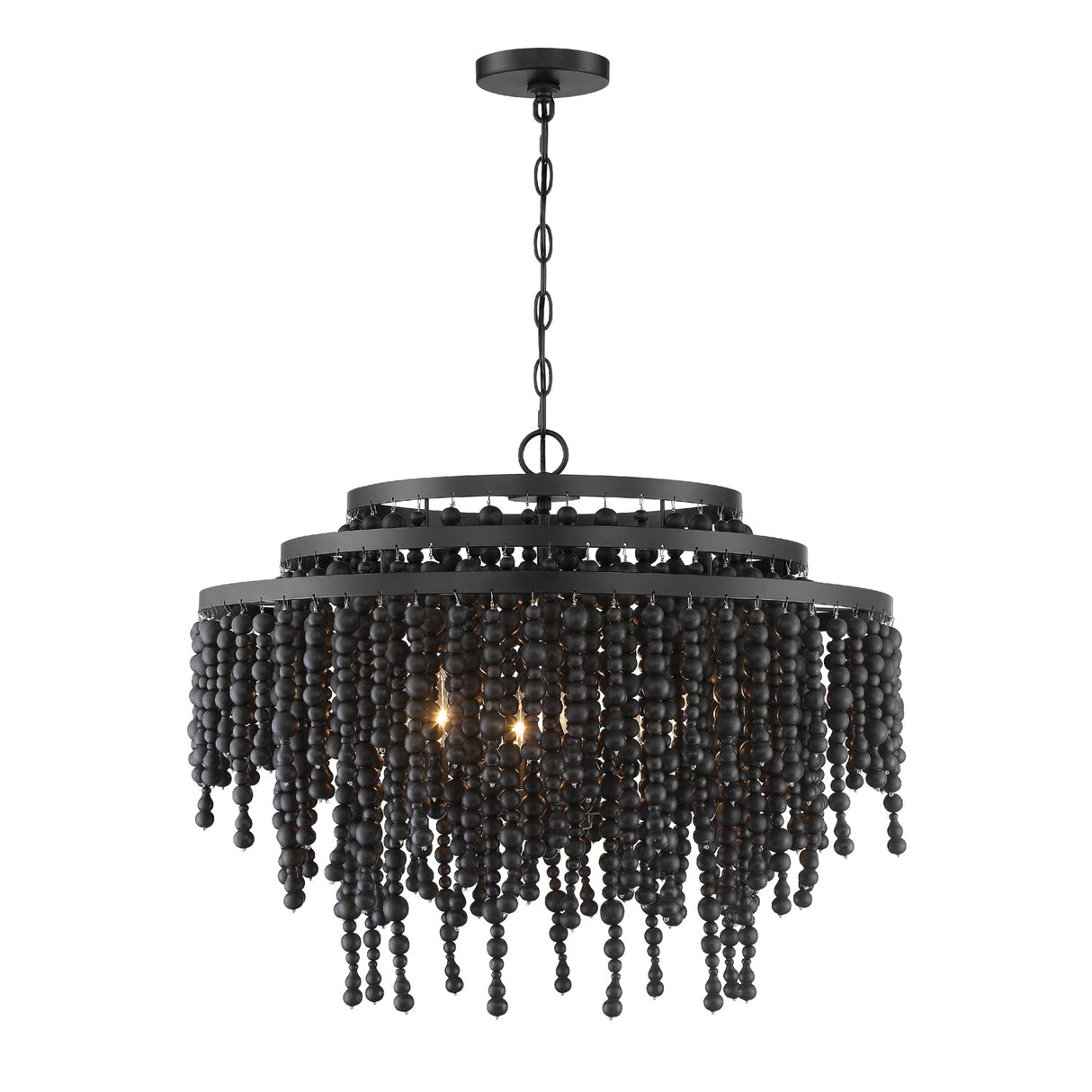 Poppy 6 Light Matte Black Chandelier POP-A5076-MK