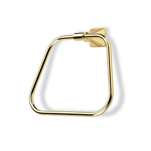 Gold Finish Classic-Style Brass Towel Ring