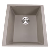 Nantucket Sinks 17" Single Bowl Undermount Granite Composite Bar-Prep Sink Truffle