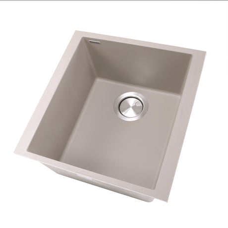 Nantucket Sinks 17" Single Bowl Undermount Granite Composite Bar-Prep Sink Truffle