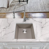 Nantucket Sinks 17" Single Bowl Undermount Granite Composite Bar-Prep Sink Truffle