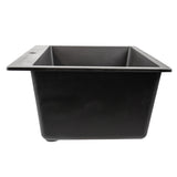 Nantucket Sinks Single Bowl Dual-mount Granite Composite Laundry Sink Black
